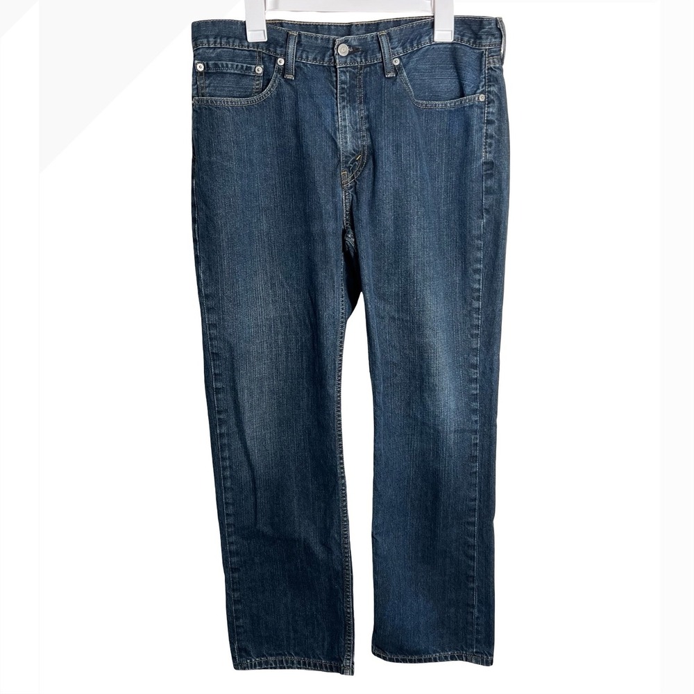 Levis 514 Straight Fit Jeans Mens 36x32 Dark Wash Denim Blue Pants 00514-4090